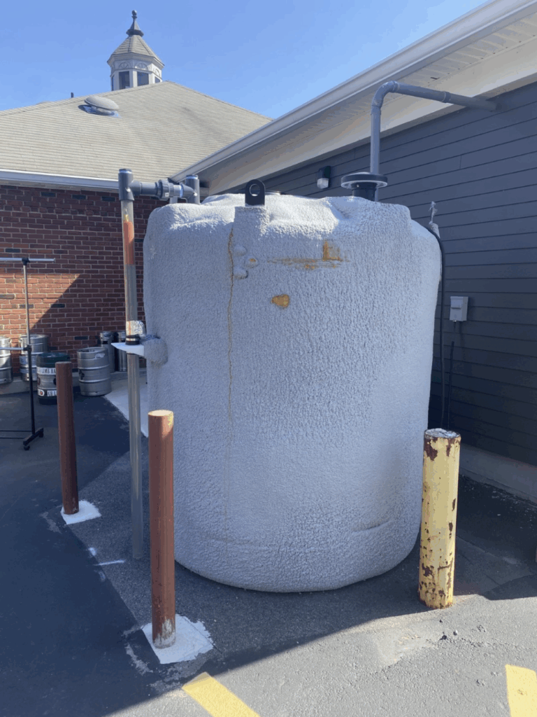 1000 Gallon Polyethylene Wastewater Tank with Insulation & Leak Monitoring for Red Hand Brewing
